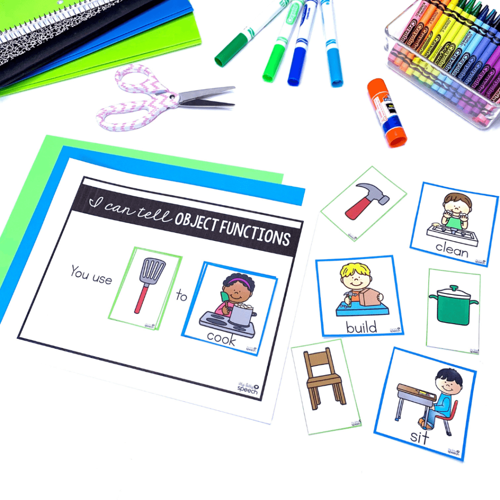 Object Functions Teaching Kit Activities For Speech Therapy Includes Boom Deck Itty Bitty Speech