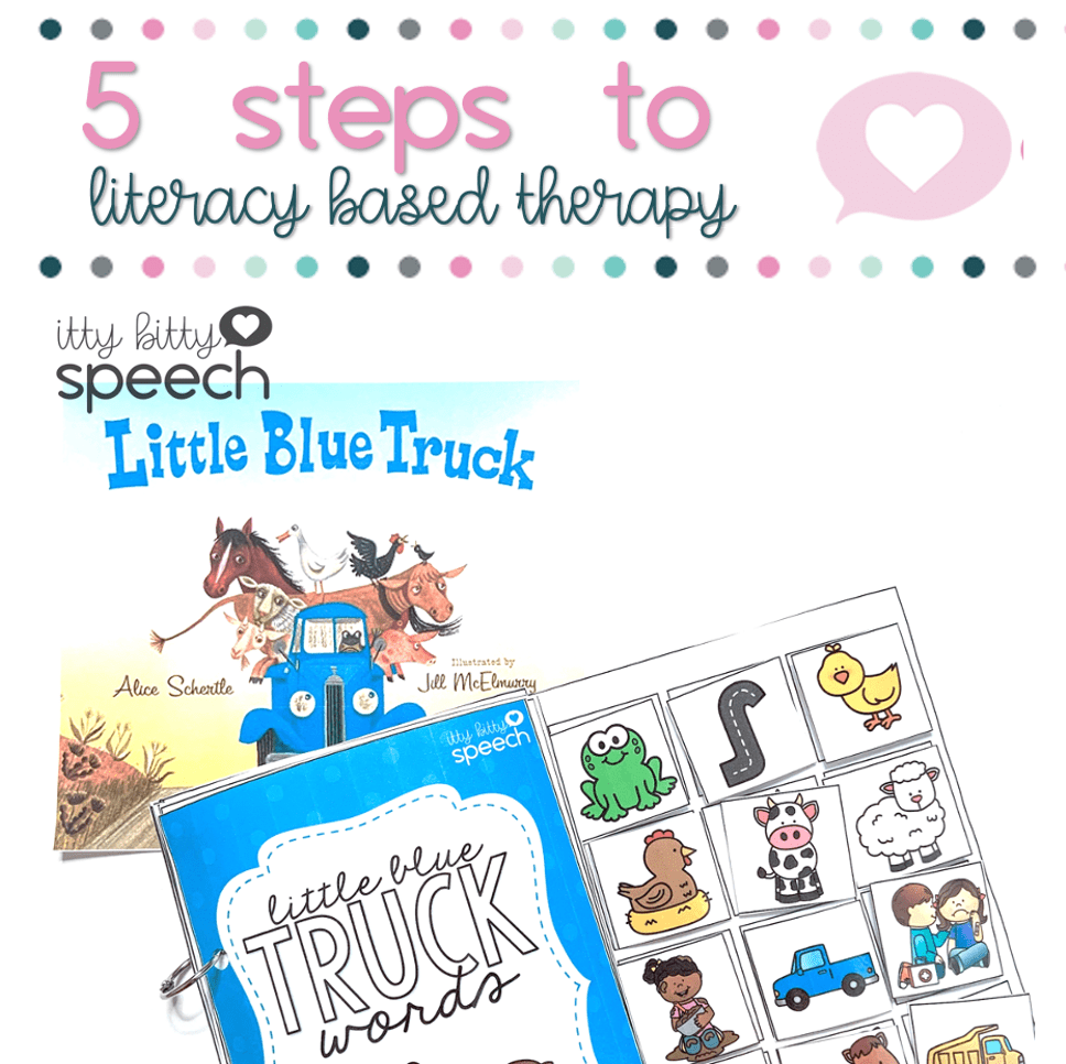 Little Blue truck literacy based therapy cover 