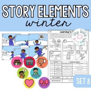 Winter Story Elements Activities | Narrative Language and Retell for Speech