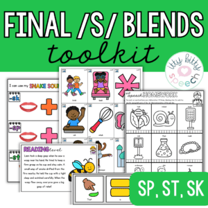 Final S Blends Articulation Toolkit | Final SP ST SK Speech Therapy Activities