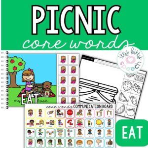 Picnic Core Word Vocabulary Activities for Speech Therapy and Special Education