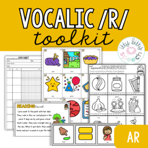 Vocalic R AR Speech Therapy Activities | R Articulation Cards, Homework, Reading